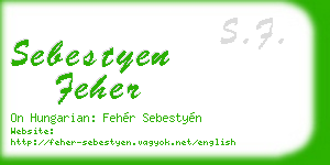sebestyen feher business card