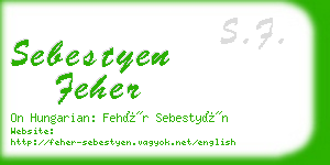 sebestyen feher business card